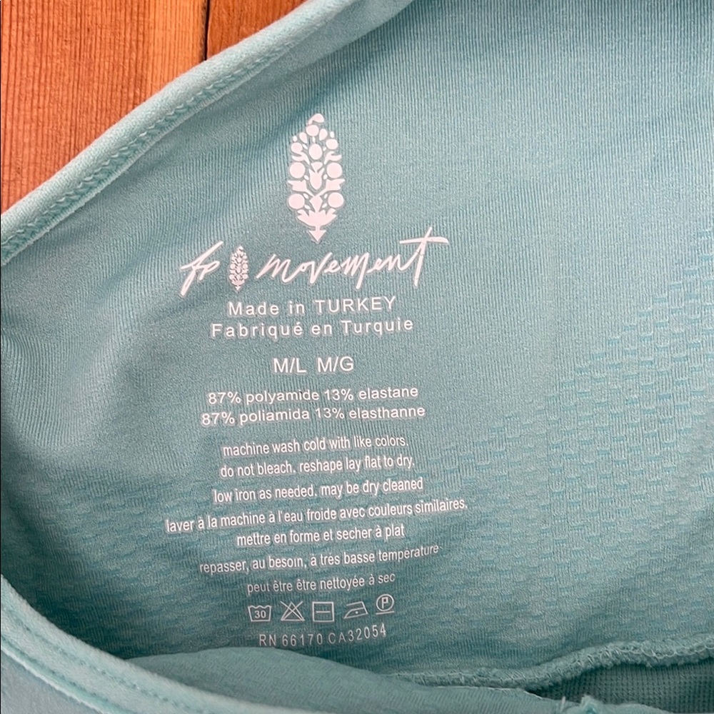 Free People Movement Turquoise Sleeveless Athletic Bodysuit - Picture 4 of 4